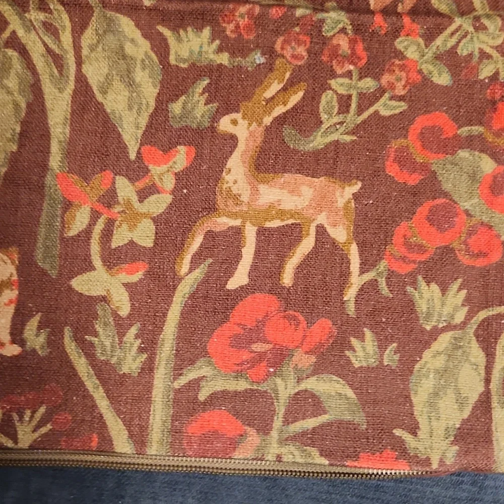 Pair Of West Elm Maroon  Animal Birds Print Decorative Pillow Cover 20